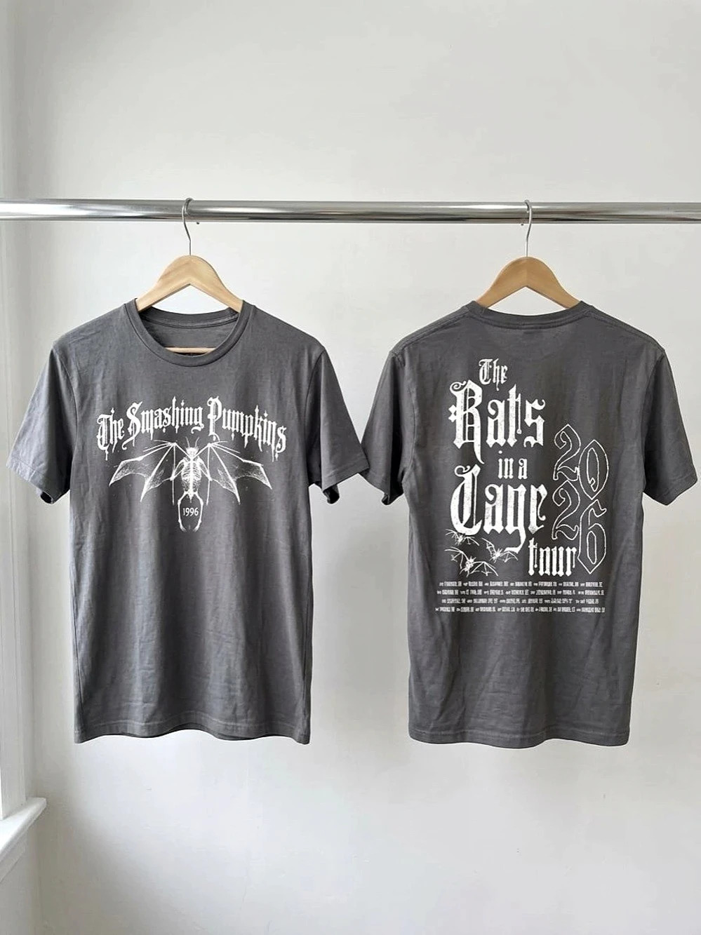 The Smashing Pumpkins Rats in A Cage Tour 2026 T-shirt Charcoal